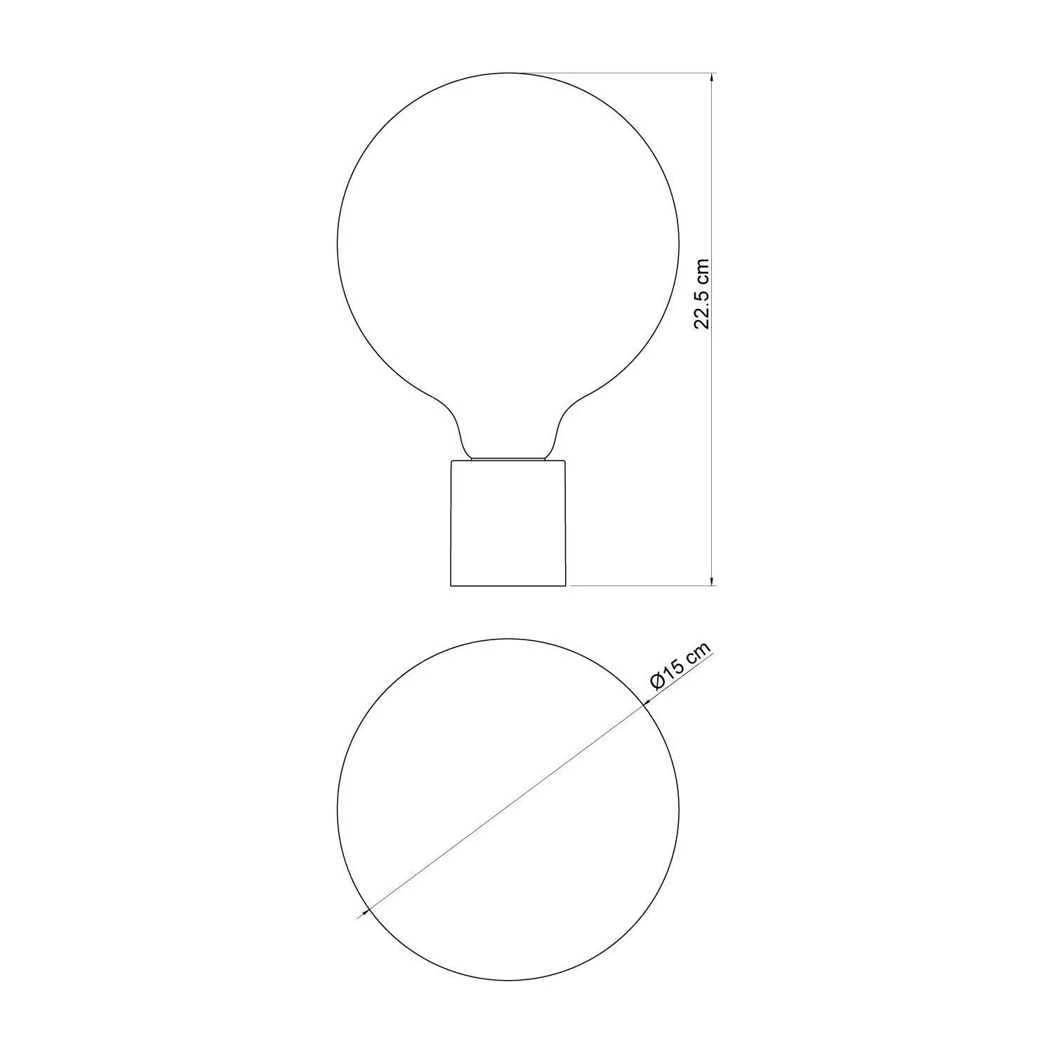 Armatuur met LED lichtbron met porseleineffect - IP44 waterdicht