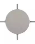 Strak design 120 mm. cilindrische metalen plafondkap met 4 zijgaten (verdeeldoos)