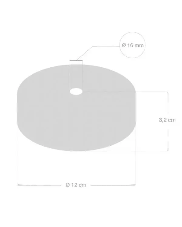 Houten plafondkap kit voor XL snoer