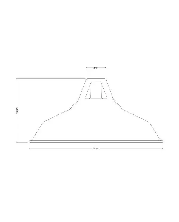 Harbour lampenkap in geëmailleerd metaal met E27 fitting, 38 cm diameter