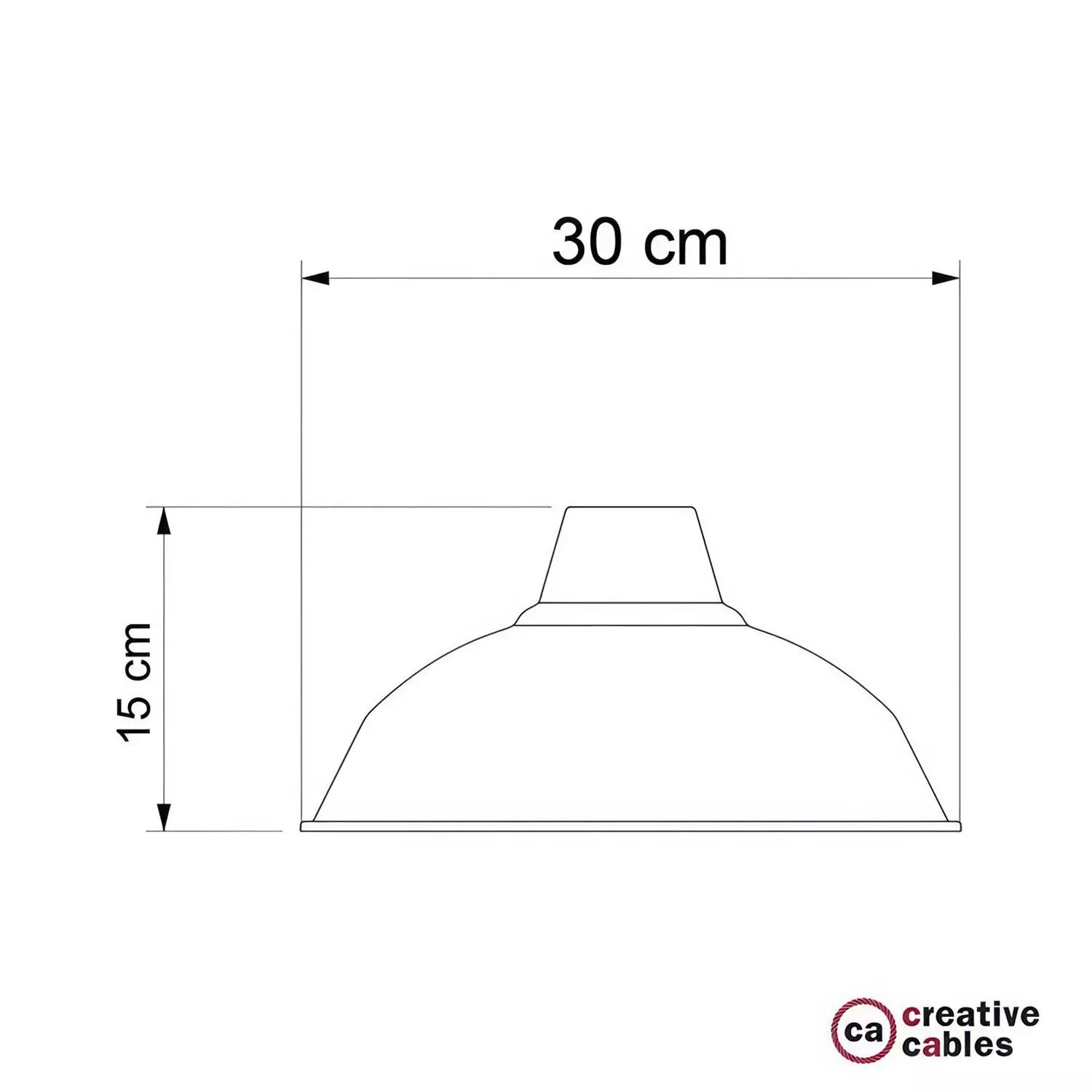 Bistrot lampenkap E27 in geverfd metaal, diameter 30 cm