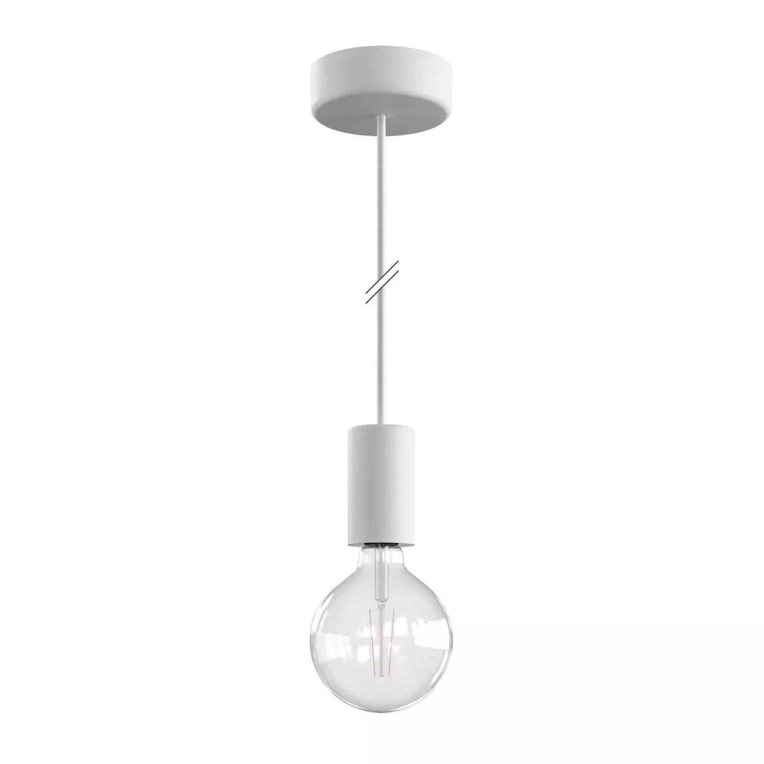 EIVA ELEGANT buiten hanglamp met textielkabel, siliconen plafondkap en E27 fitting IP65 waterproof