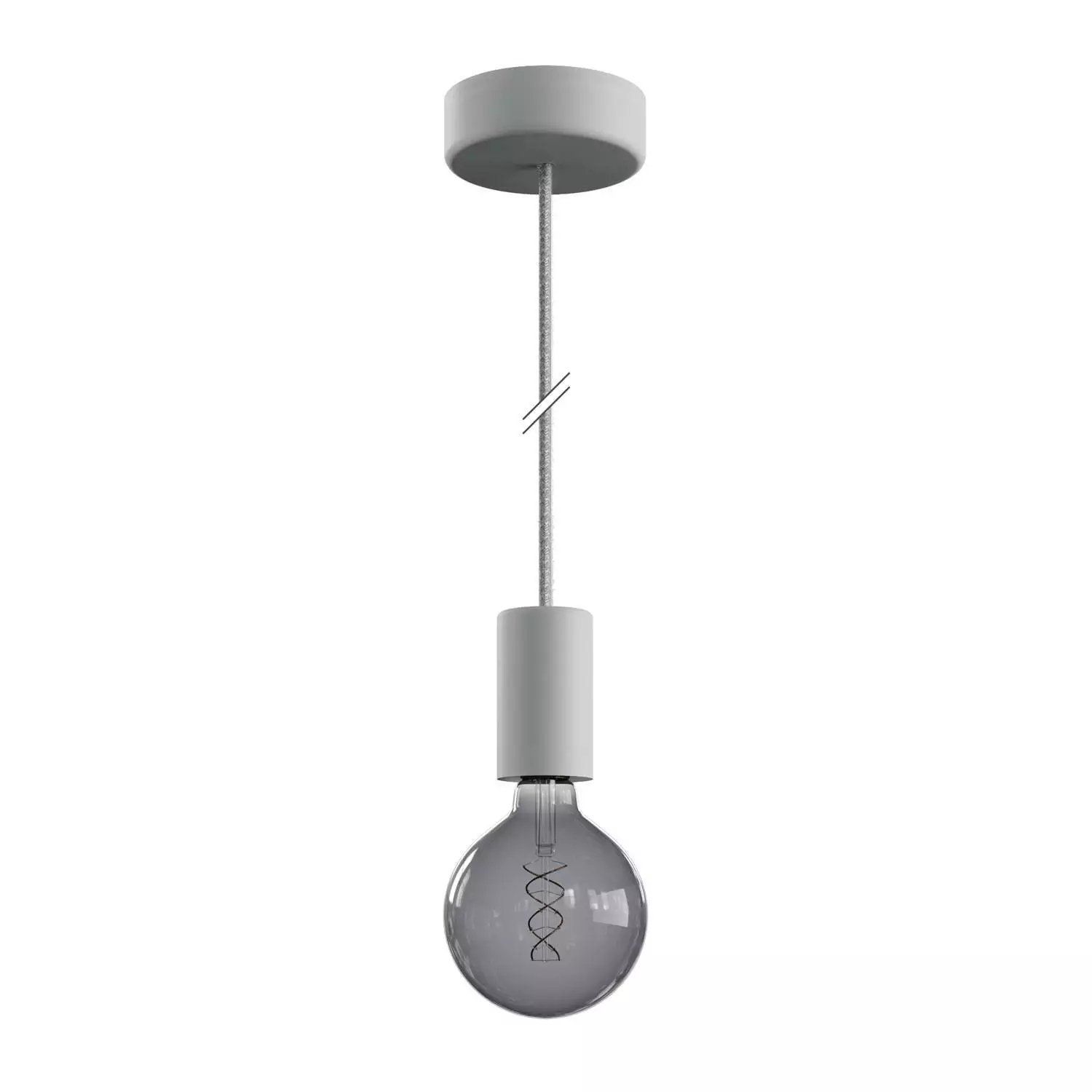 EIVA ELEGANT buiten hanglamp met textielkabel, siliconen plafondkap en E27 fitting IP65 waterproof