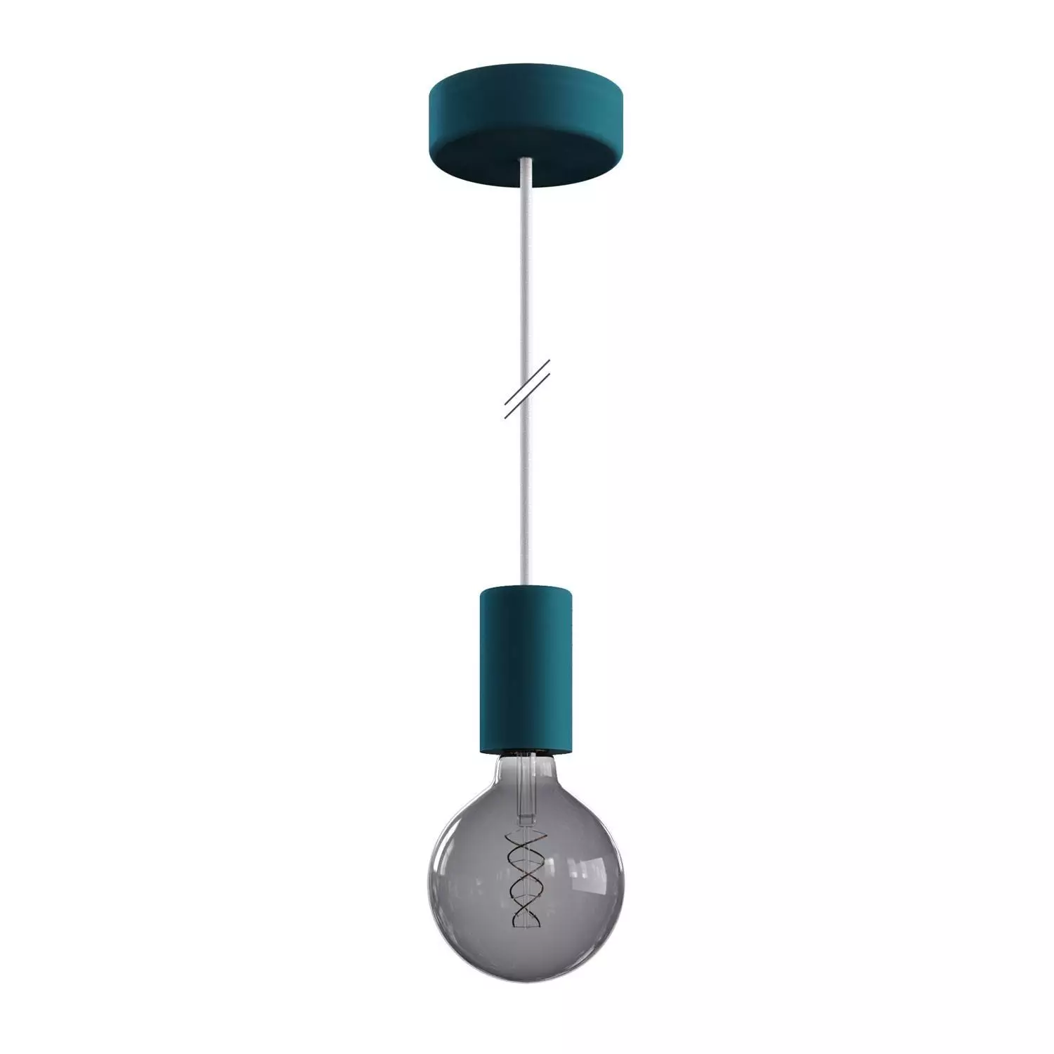 EIVA ELEGANT buiten hanglamp met textielkabel, siliconen plafondkap en E27 fitting IP65 waterproof