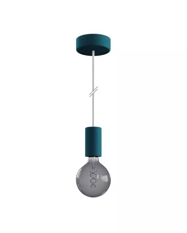 EIVA ELEGANT buiten hanglamp met textielkabel, siliconen plafondkap en E27 fitting IP65 waterproof