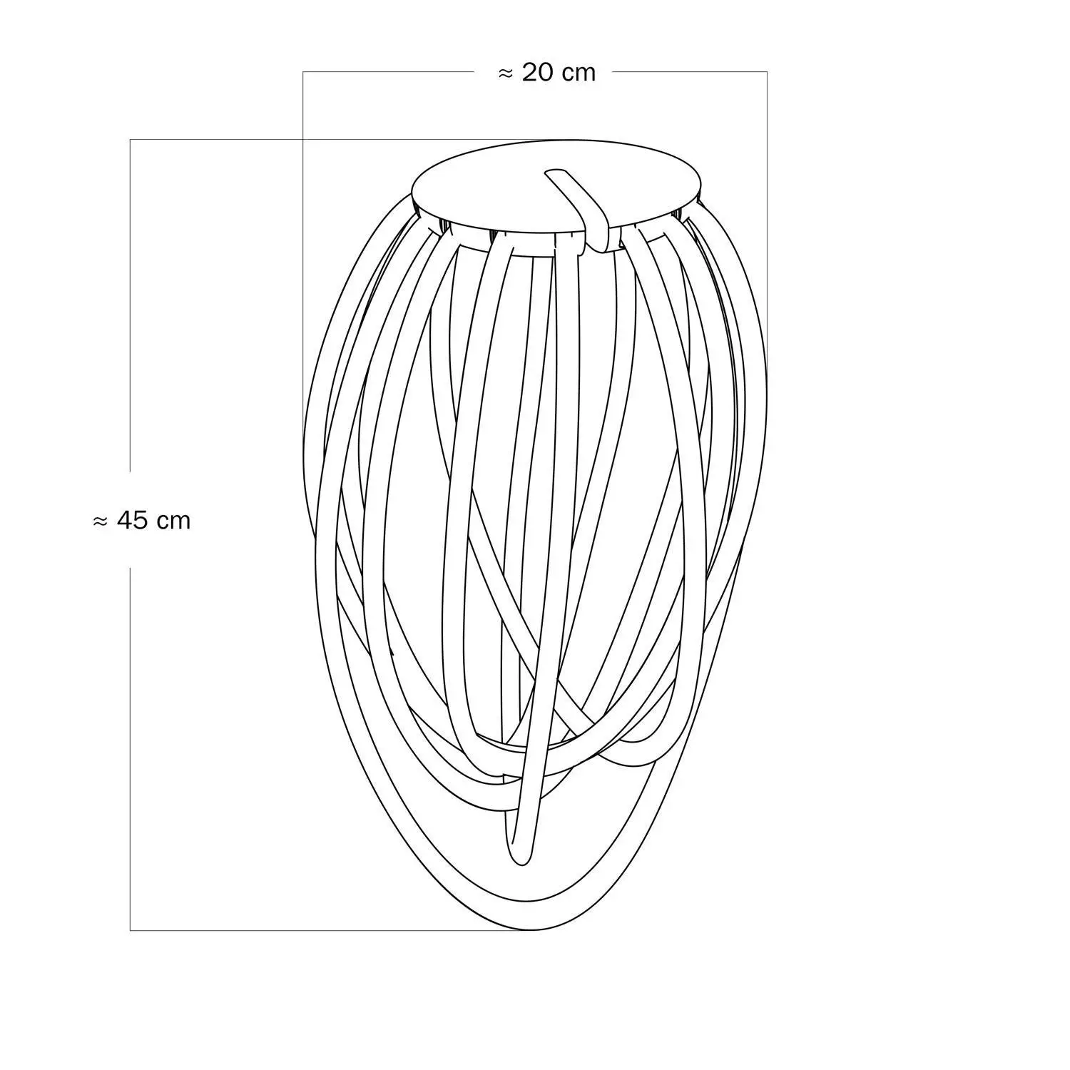 Zwarte Cablò lampenkap 100 cm