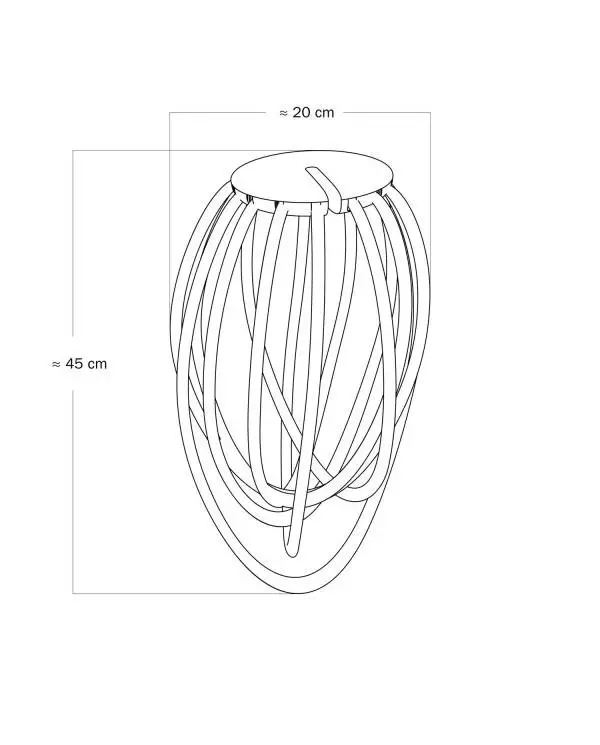 Zwarte Cablò lampenkap 100 cm