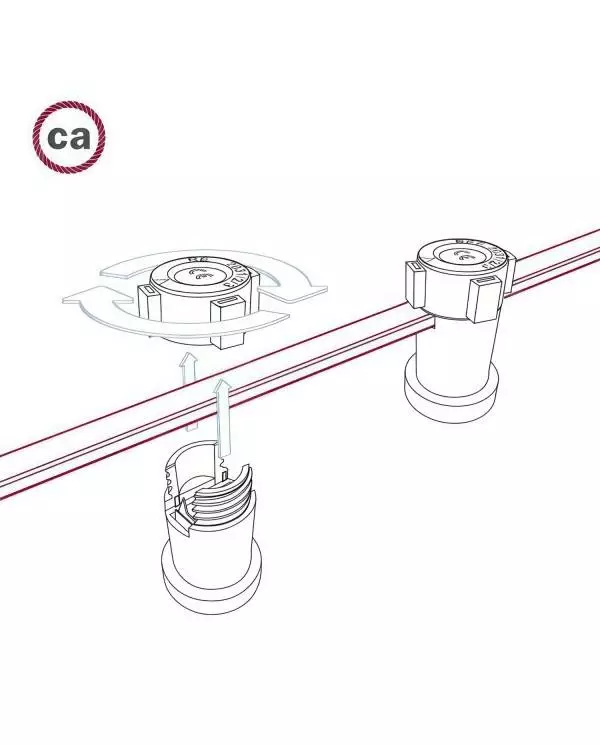 E27 zwart plastic 250 V prikfitting voor gekleurde textiel prikkabel