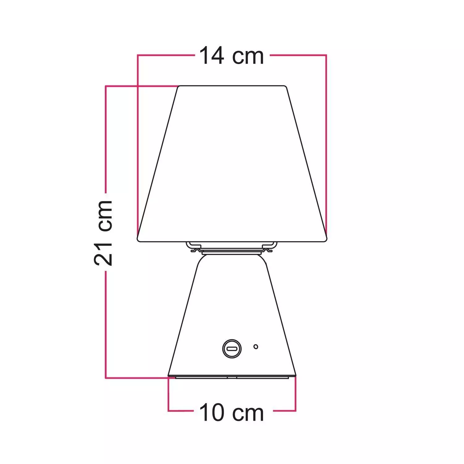 Draagbare en oplaadbare Cabless11 lamp met druppel lichtbol en lampenkap