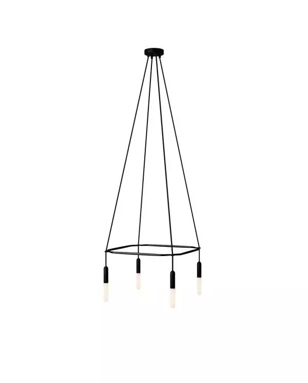 4 Pendels Cage P-Light Lamp