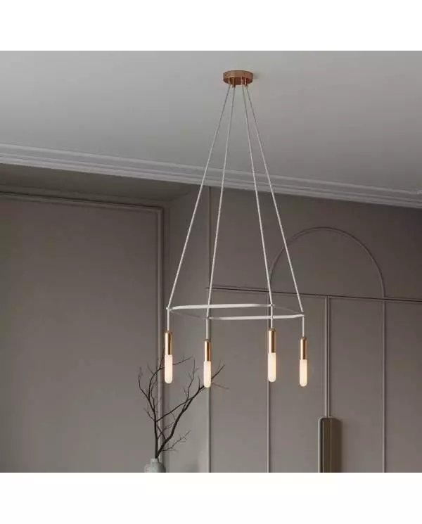 4 Pendels Cage P-Light Lamp