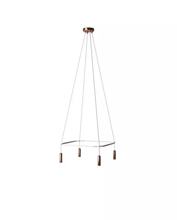 4 Pendels Cage P-Light Lamp