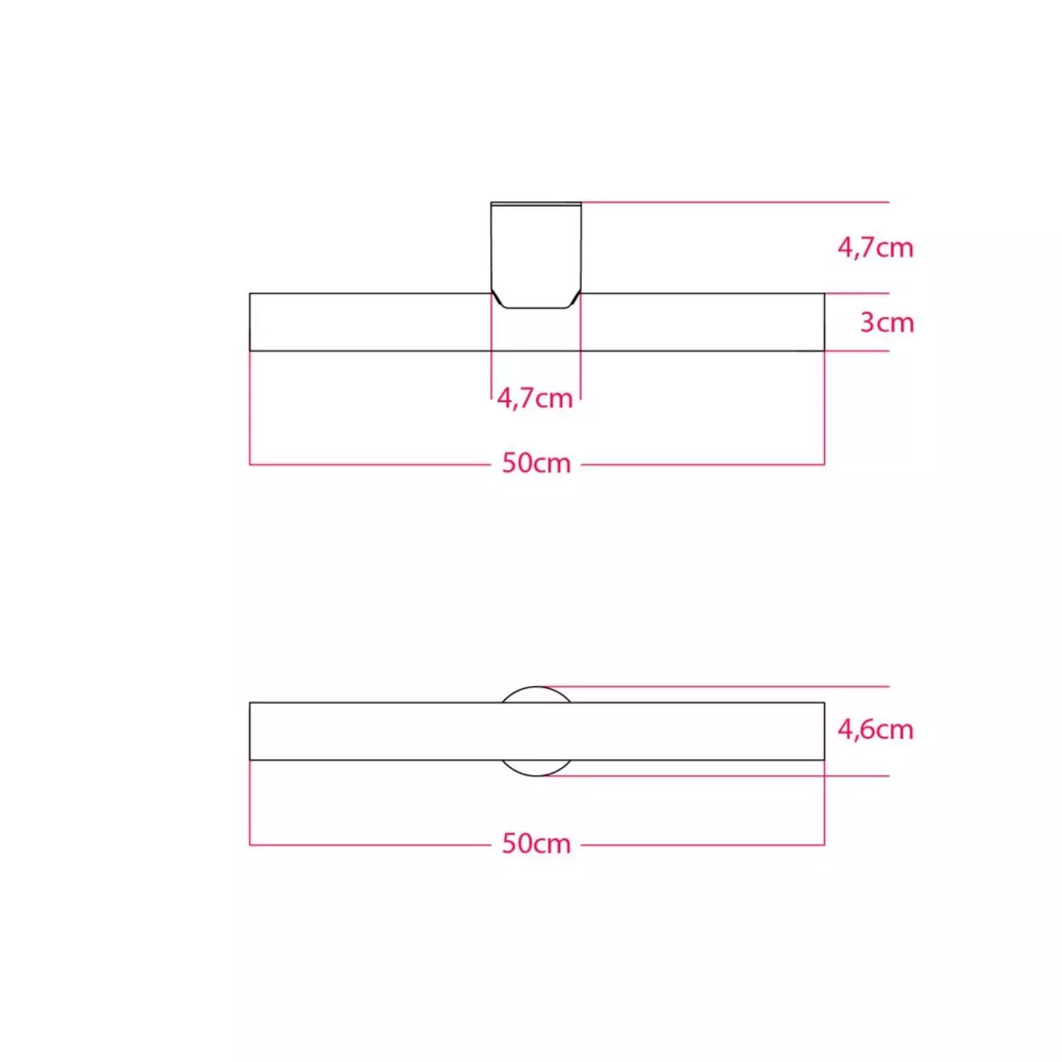 Esse14 wand- of plafondlamp voor LED S14d lamp- Waterdicht IP44