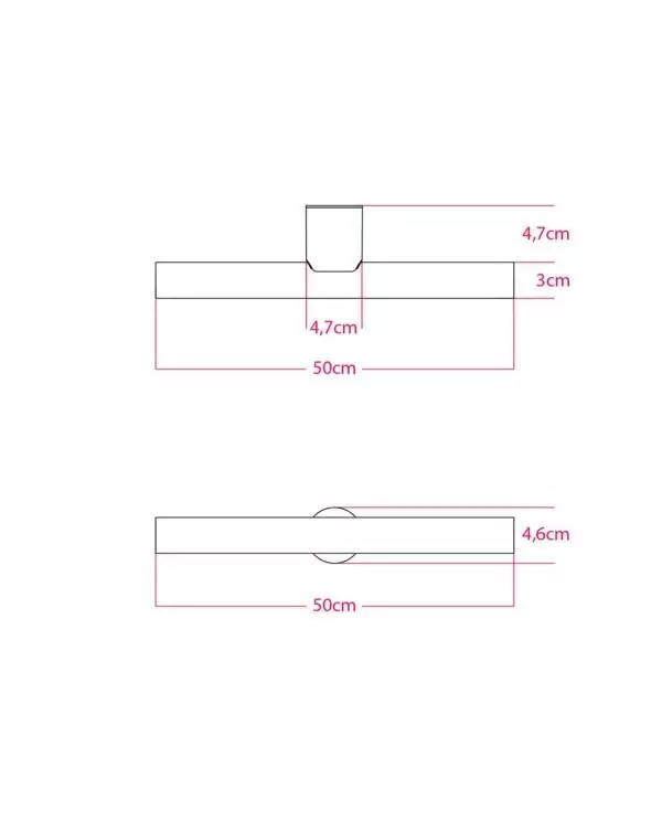 Esse14 wand- of plafondlamp voor LED S14d lamp- Waterdicht IP44