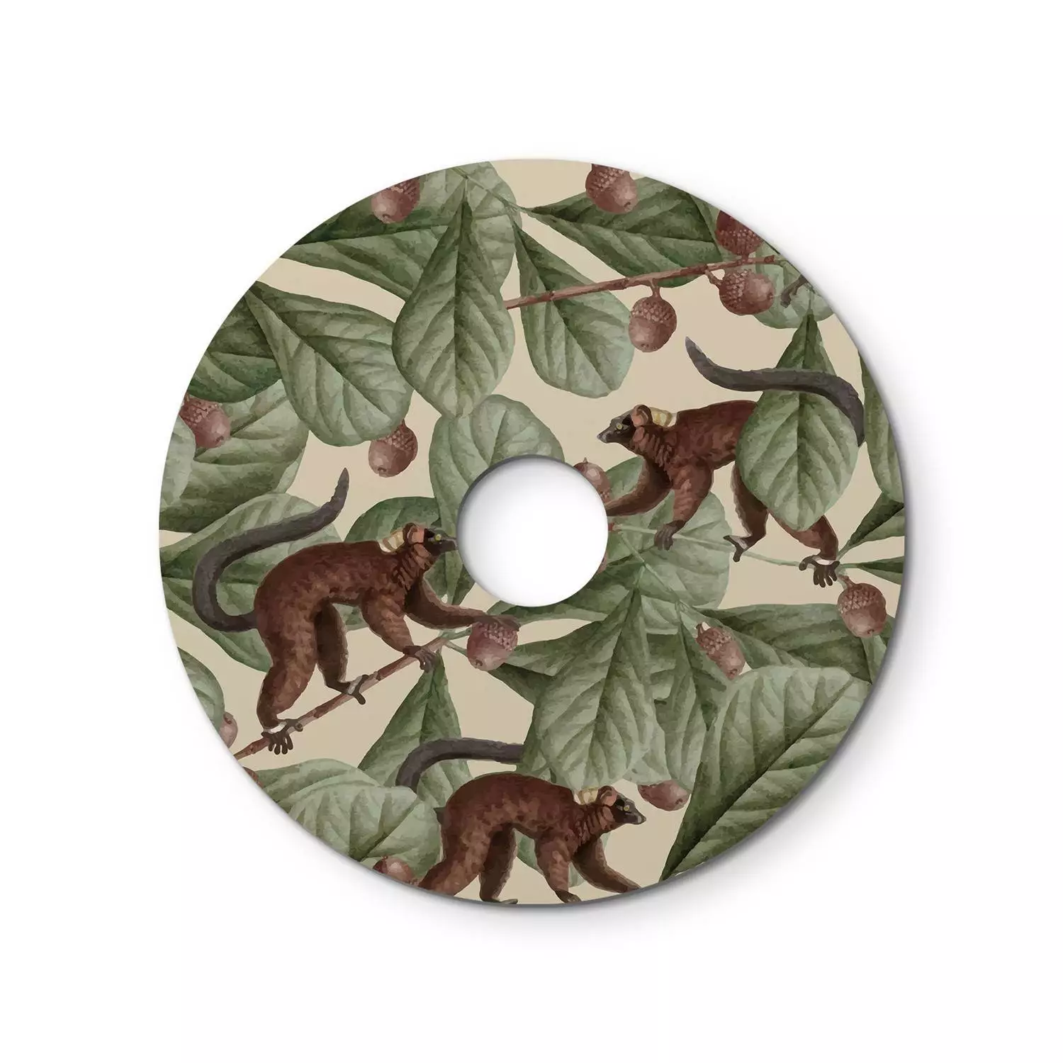 Ellepì mini platte lampenkap met jungle dieren 'Wildlife Whispers', 24 cm diameter - Made in Italy