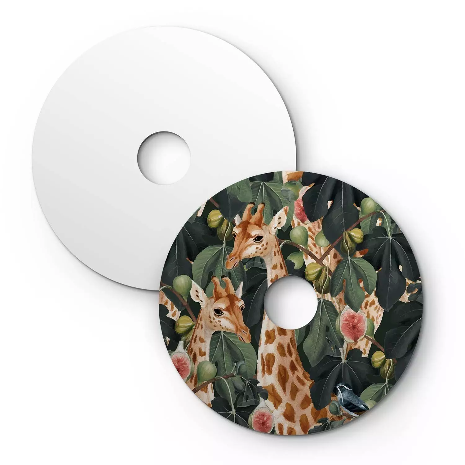 Ellepì mini platte lampenkap met jungle dieren 'Wildlife Whispers', 24 cm diameter - Made in Italy