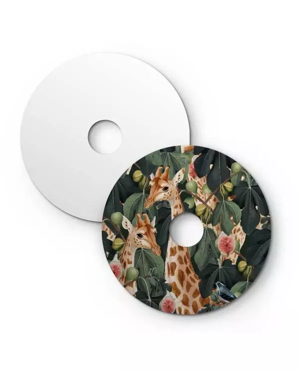 Ellepì mini platte lampenkap met jungle dieren 'Wildlife Whispers', 24 cm diameter - Made in Italy