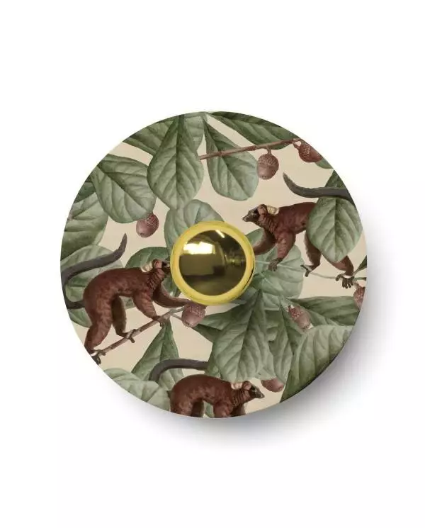 Ellepì mini platte lampenkap met jungle dieren 'Wildlife Whispers', 24 cm diameter - Made in Italy