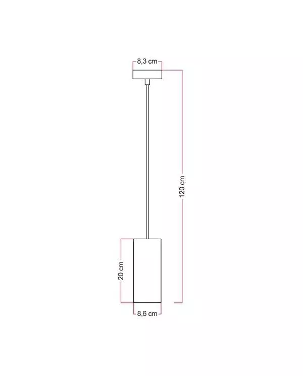 Hanglamp met houten lampenkap voor Tub-E27 spot