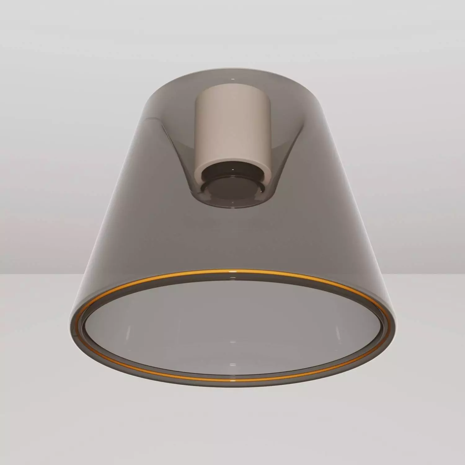 Design plafondlamp met rokerige kegelvormige Ghost bol