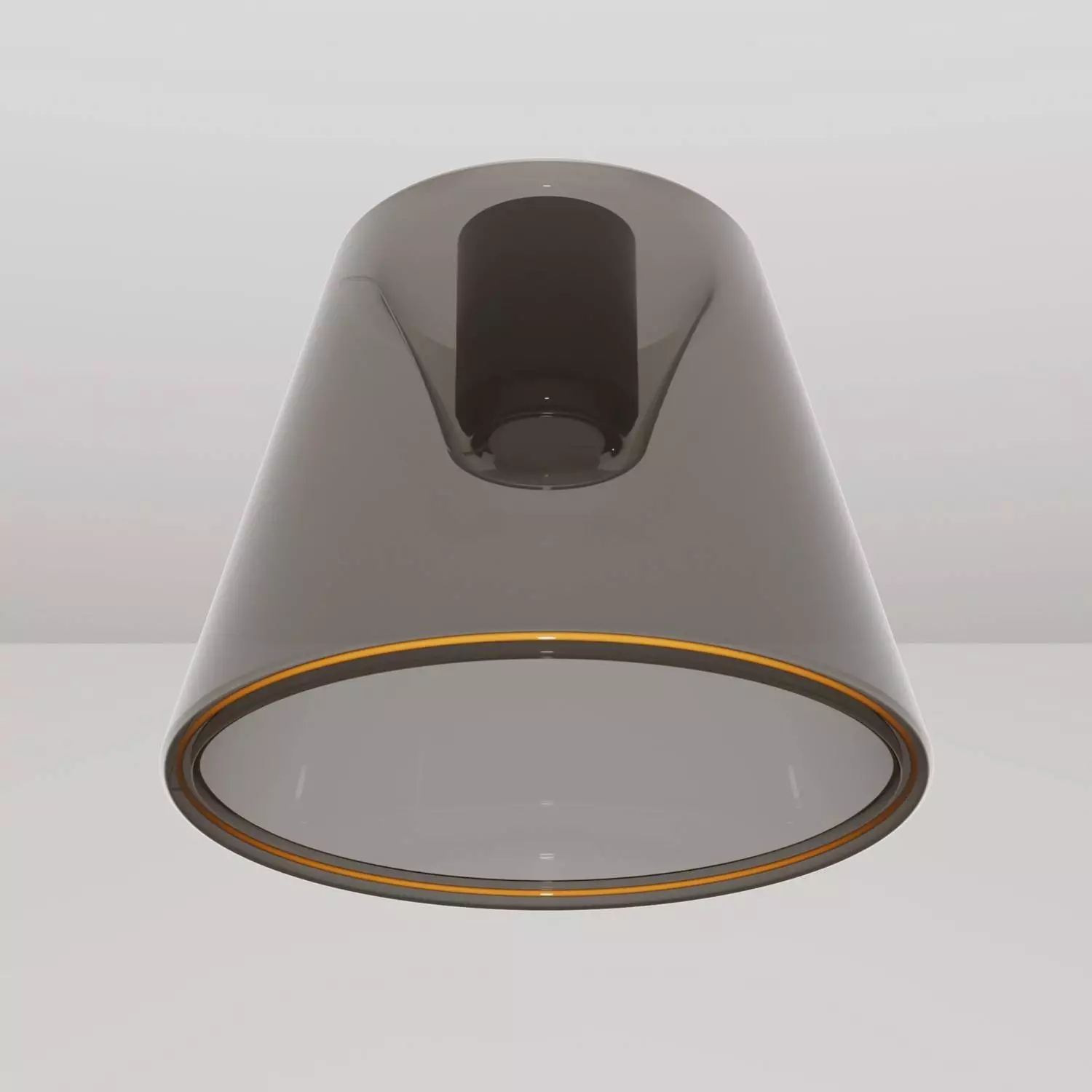 Design plafondlamp met rokerige kegelvormige Ghost bol