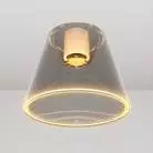 Design plafondlamp met rokerige kegelvormige Ghost bol