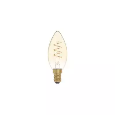 LED Gouden LED Carbon Filament lamp C01 Gebogen Spiraal Filament Kaars Lampje C35 2,5W E14 Dimbaar 1800K