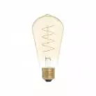 LED Gouden LED Carbon Filament lamp C04 Gebogen Spiraal Filament Edison ST64 4W E27 Dimbaar 1800K