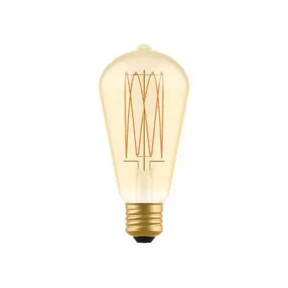 LED Gouden LED Carbon filament lamp C54 Edison ST64 7W E27 Dimbaar 2700K