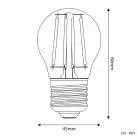 LED heldere mini gloeilamp G45 4W 470Lm E27 2700K - E01