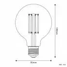 LED heldere gloeilamp G95 7W 806Lm E27 2700K Dimbaar - T03