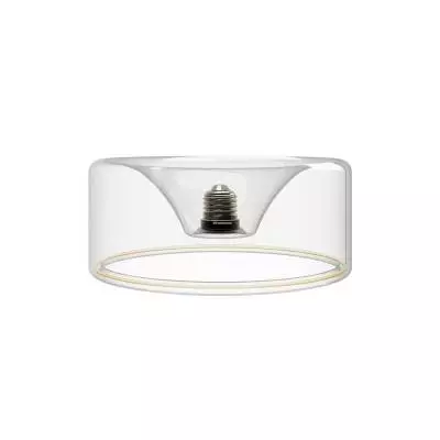 LED lamp in helder glas Ghost Line Inliggende Donut 195x83 6W 500Lm E27 2200K Dimbaar - G02