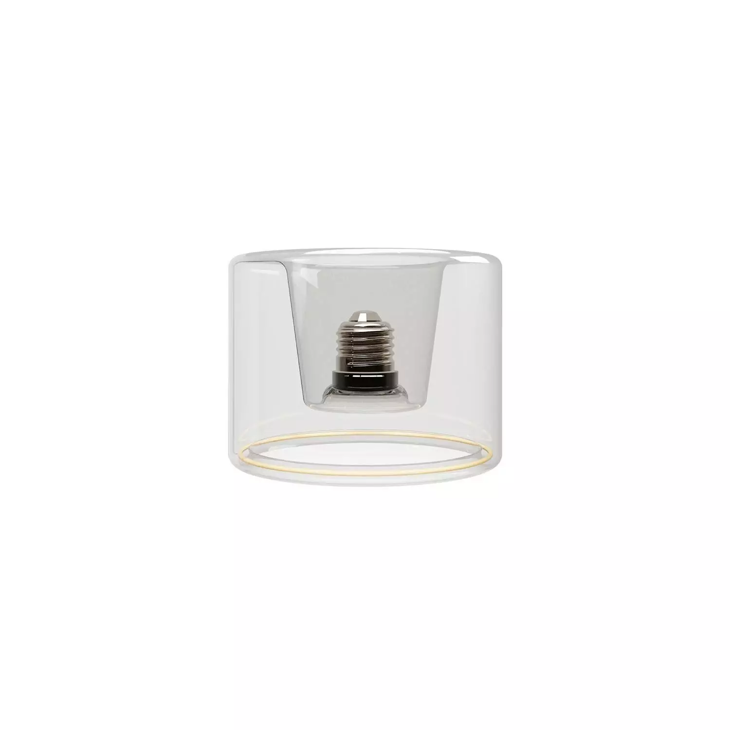 LED lamp in helder glas Ghost Line Inliggende Donut 120x90 6W 500Lm E27 2200K Dimbaar - G03