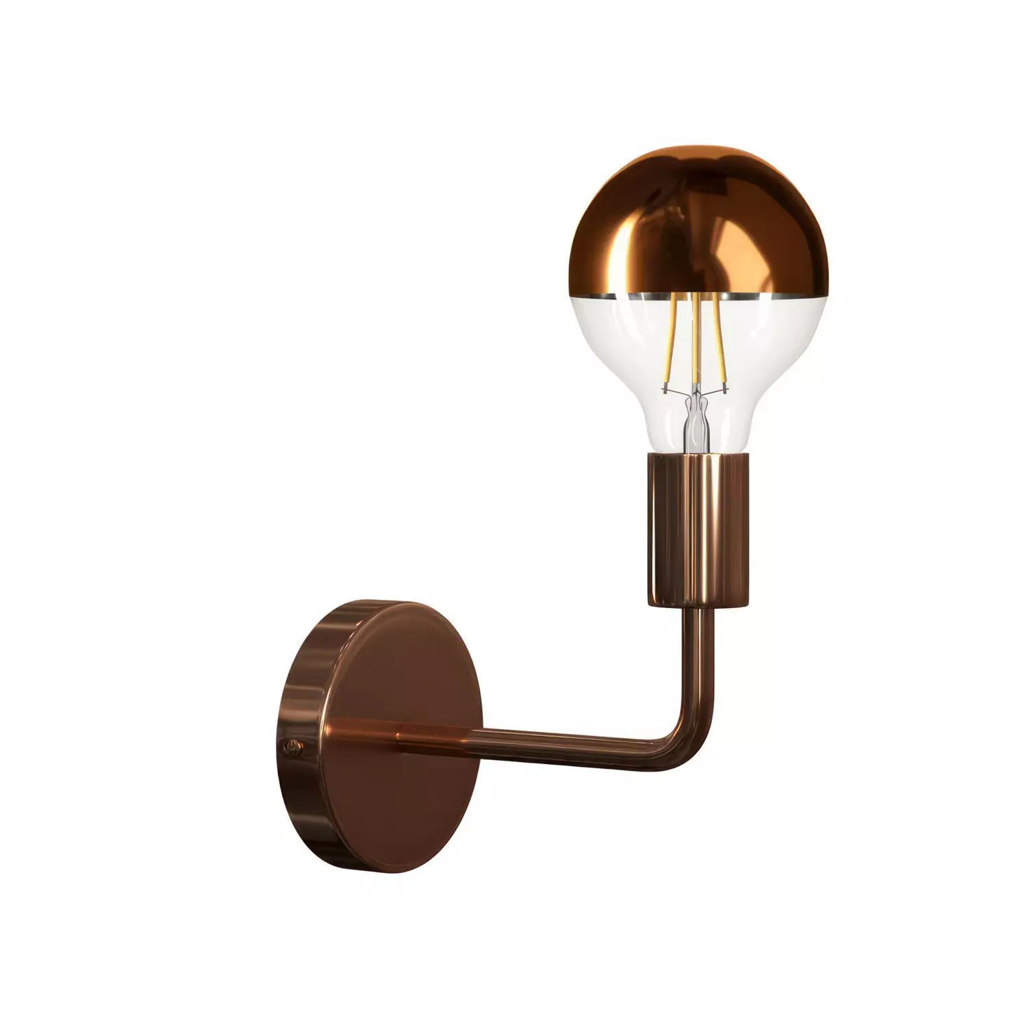 Fermaluce Metal, metalen wandlamp met gebogen arm