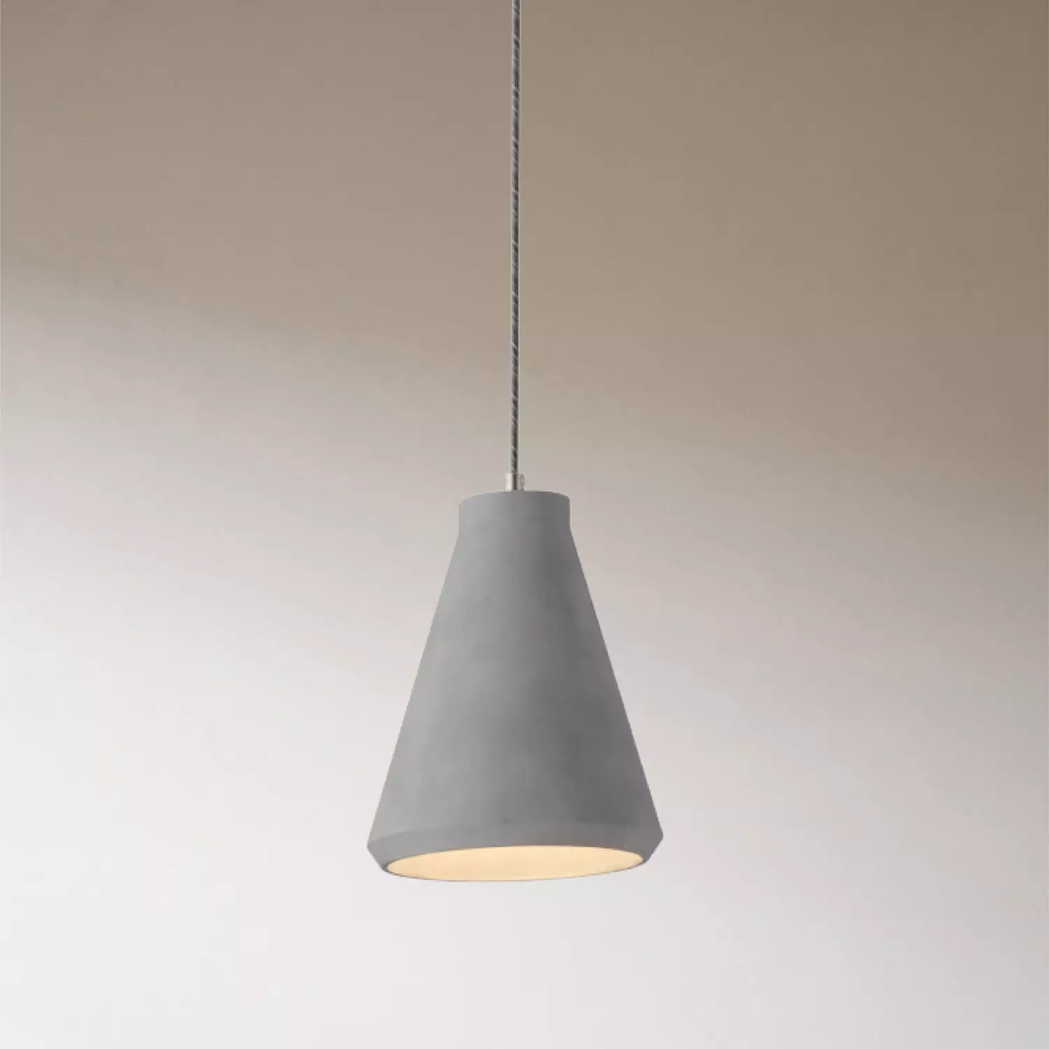 Spider - 2 lichts-meervoudige hanglamp, Made in Italy, compleet met strijkijzersnoer en betonnen lampenkap