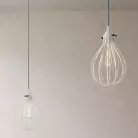 Spider - 3 lichts-meervoudige hanglamp, Made in Italy, compleet met strijkijzersnoer en Druppel-lampenkap