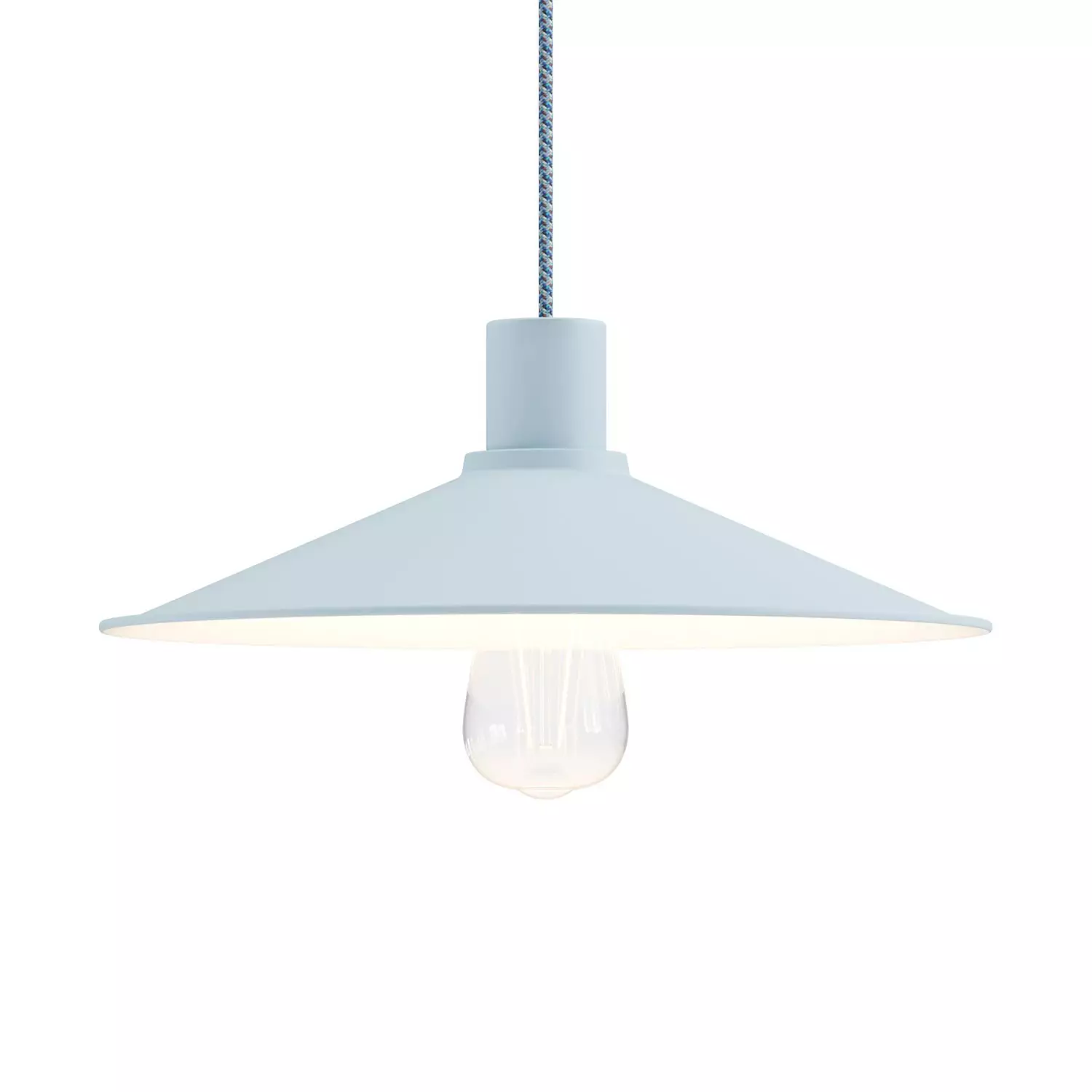 Hanglamp Made in Italy compleet met strijkijzerkabel, Swing Pastel lampenkap, met metalen afwerkingen