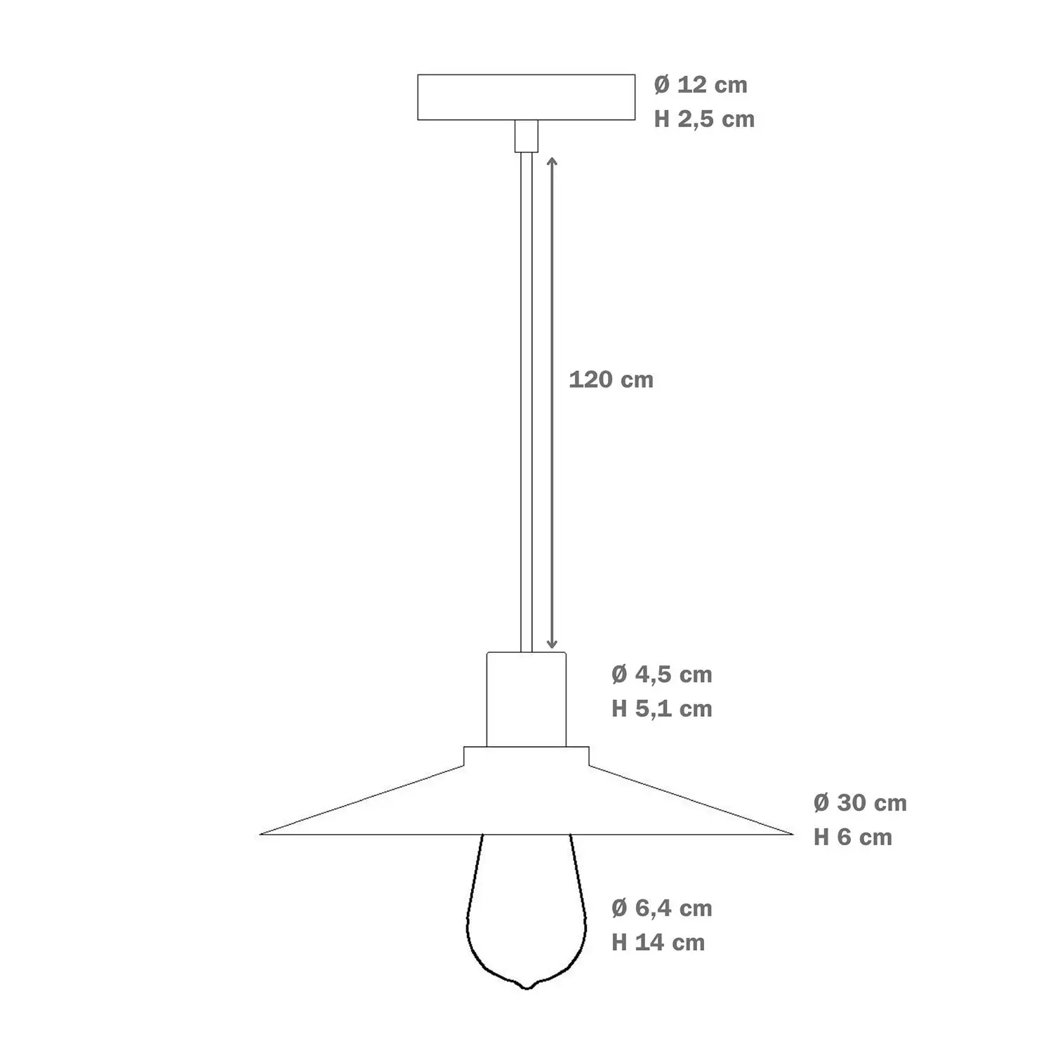 Hanglamp Made in Italy compleet met strijkijzerkabel, Swing Pastel lampenkap, met metalen afwerkingen