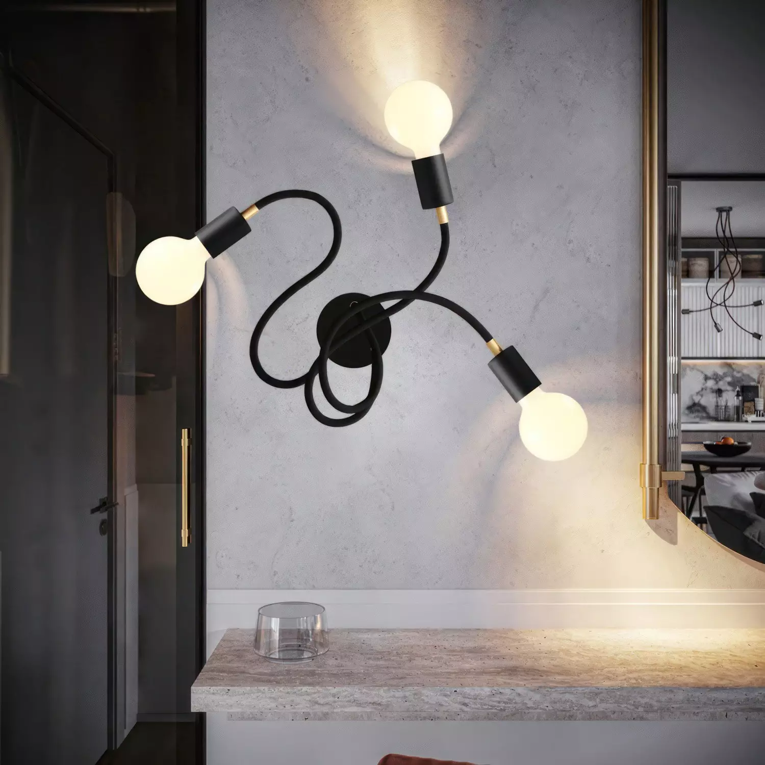 Creative Flex 60 cm wand- of plafondlamp met LED G95 gloeilamp