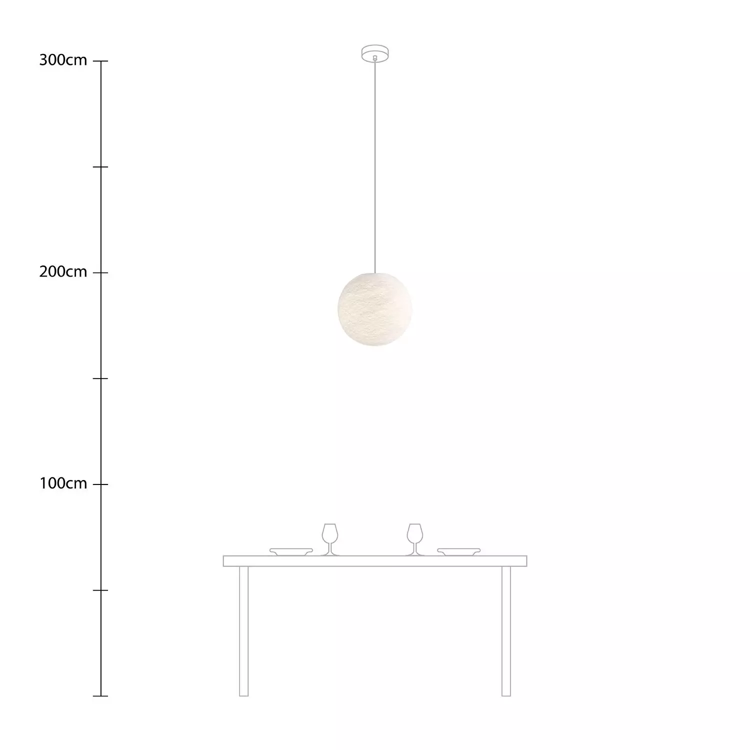 Hanglamp met handgemaakte Sphere Lampenkap