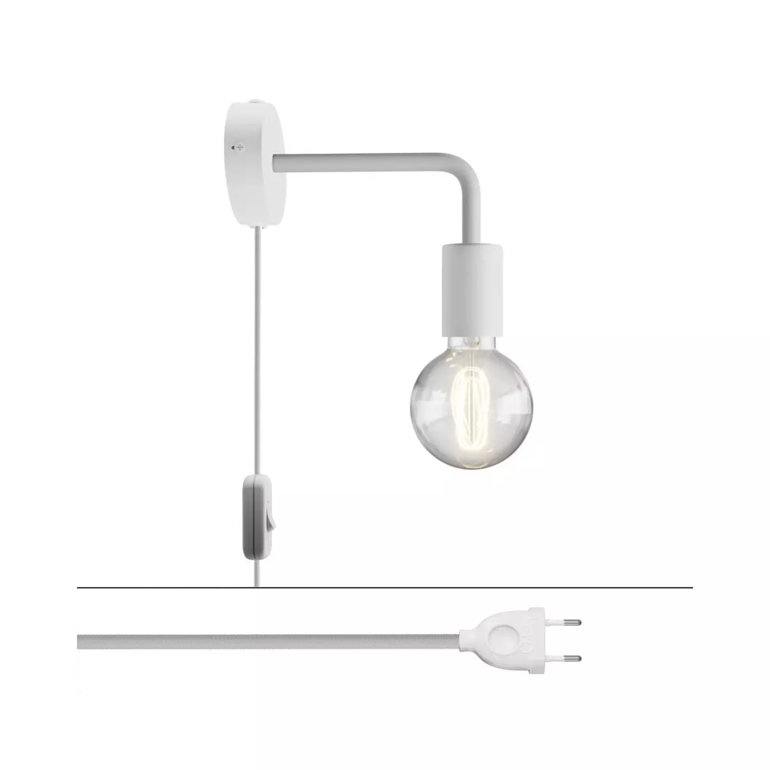 Spostaluce metalen lamp met gebogen arm