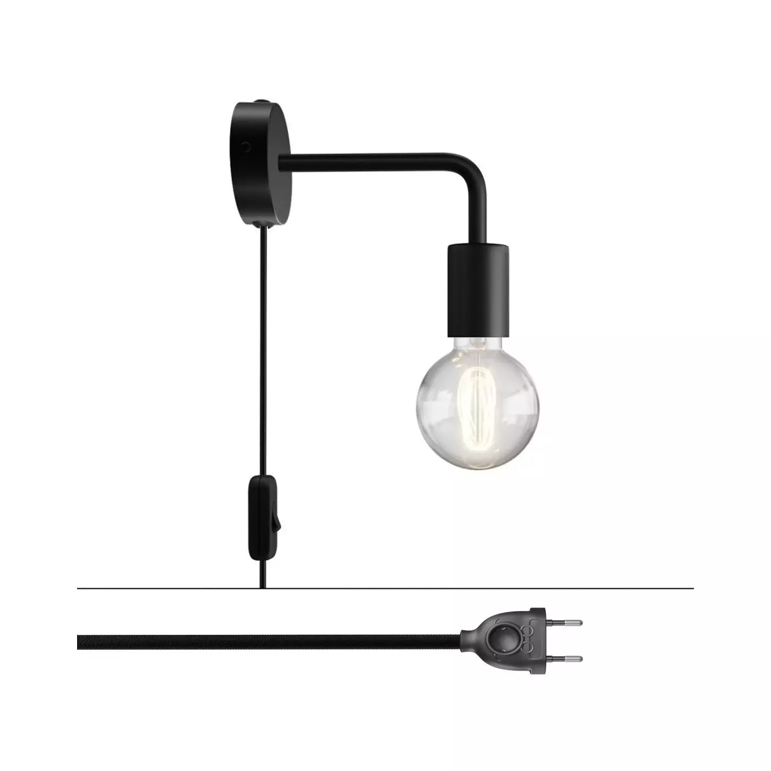 Spostaluce metalen lamp met gebogen arm