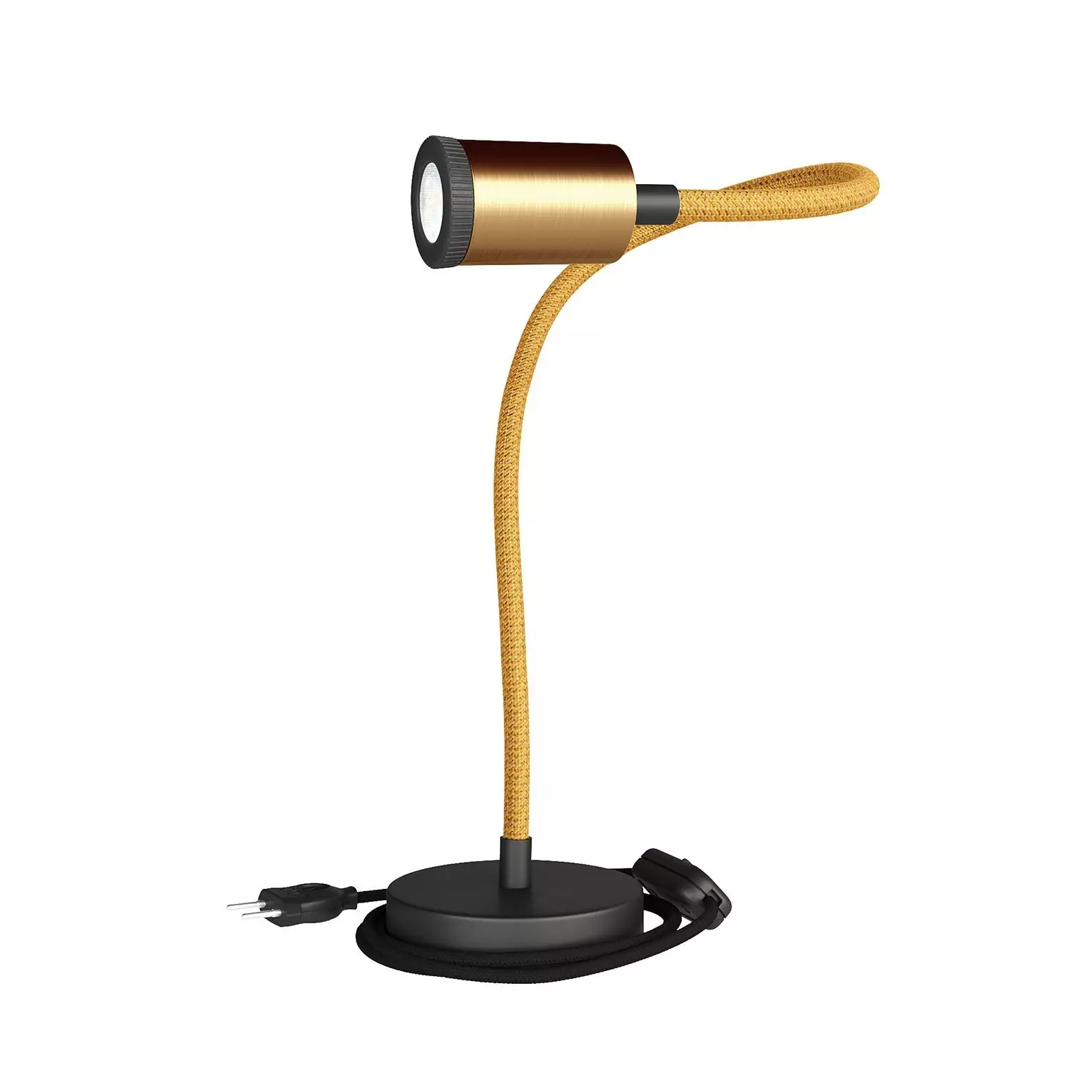 Flex GU1d0 flexibele tafellamp met mini LED-spot