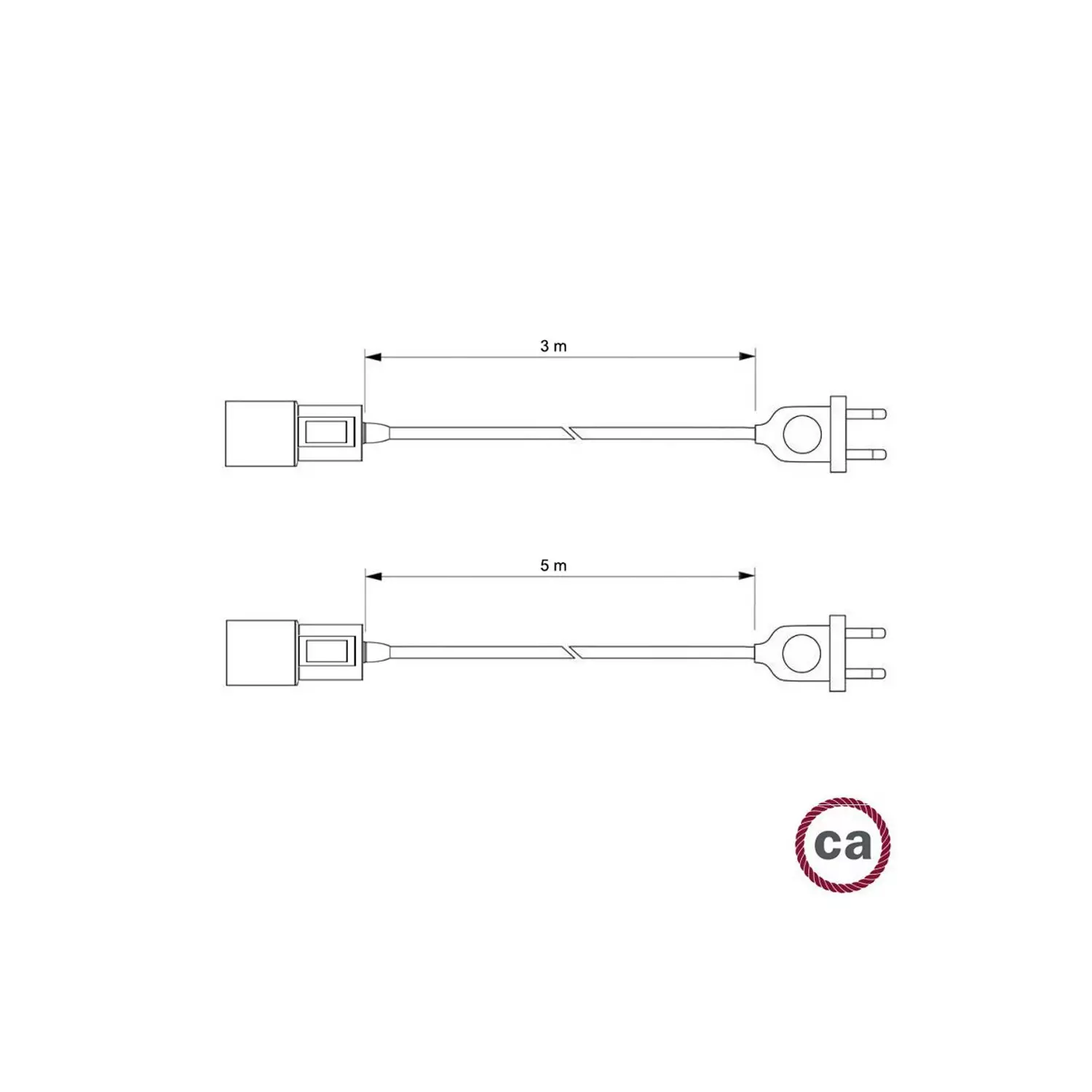 Snake Plug-in lamp met gekleurde textielkabel