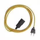 Snake Twisted Plug-in lamp met gekleurde gedraaide textiel kabel