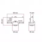 Eutrac adapter voor 3 fase circuitrails - voor suspensie