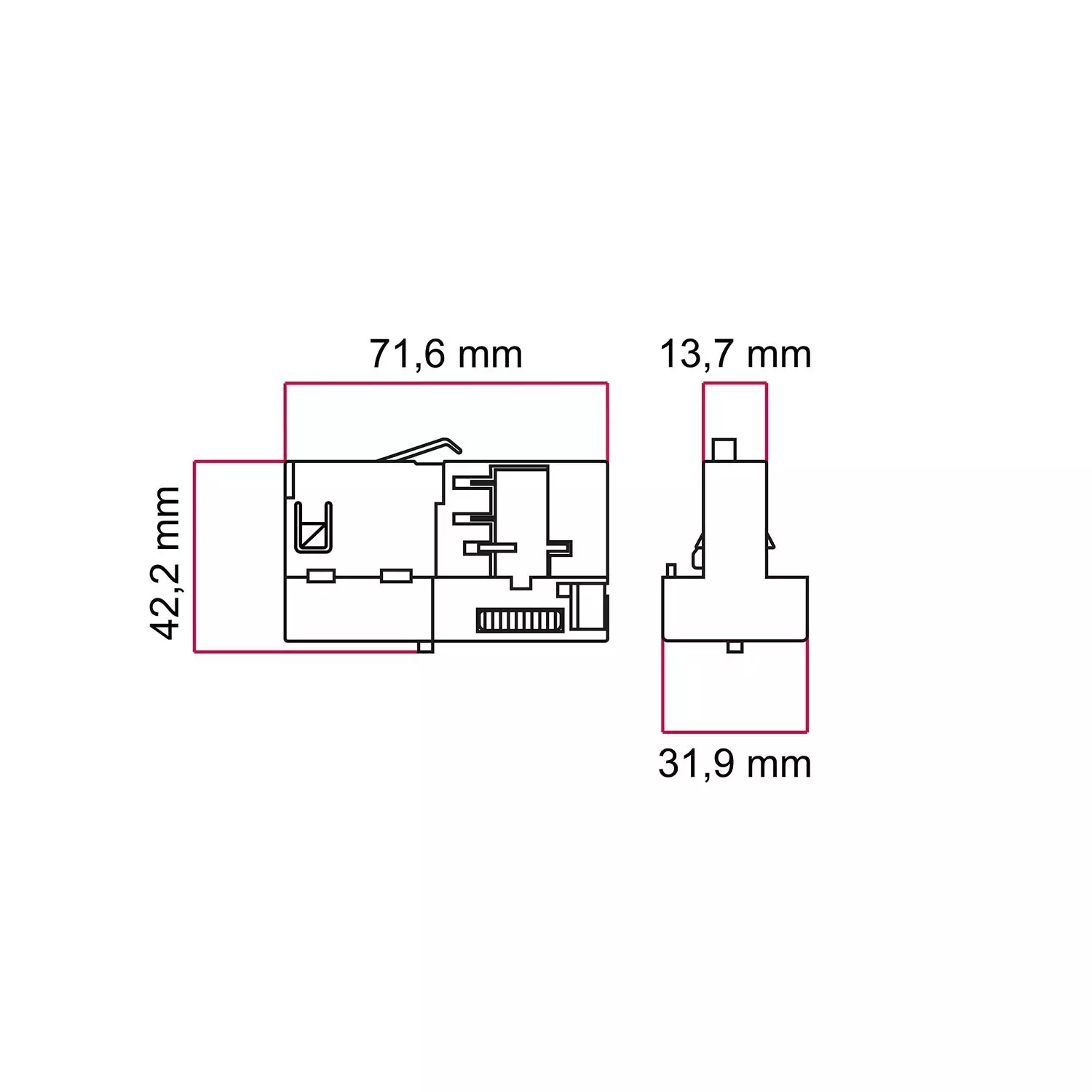 Stucchi-adapter voor 3-fasige circuitrails - voor suspensie