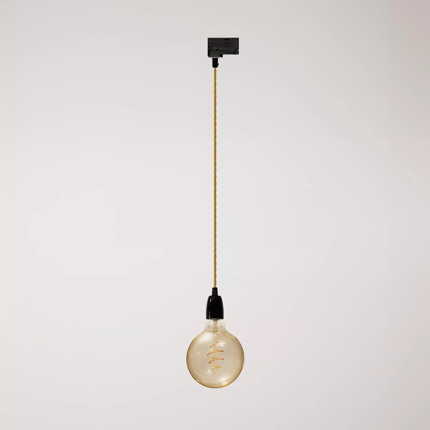 Vintage track hanglamp met porseleinen afwerking