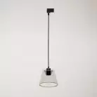 Hanglamp voor rails met smoky kegelvormige Ghost lamp