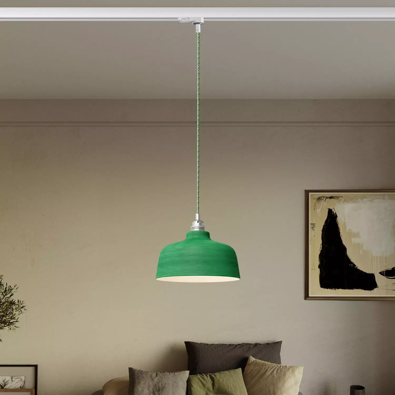 Hanglamp met Coppa kap en railadapter